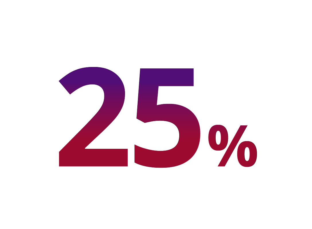 25%