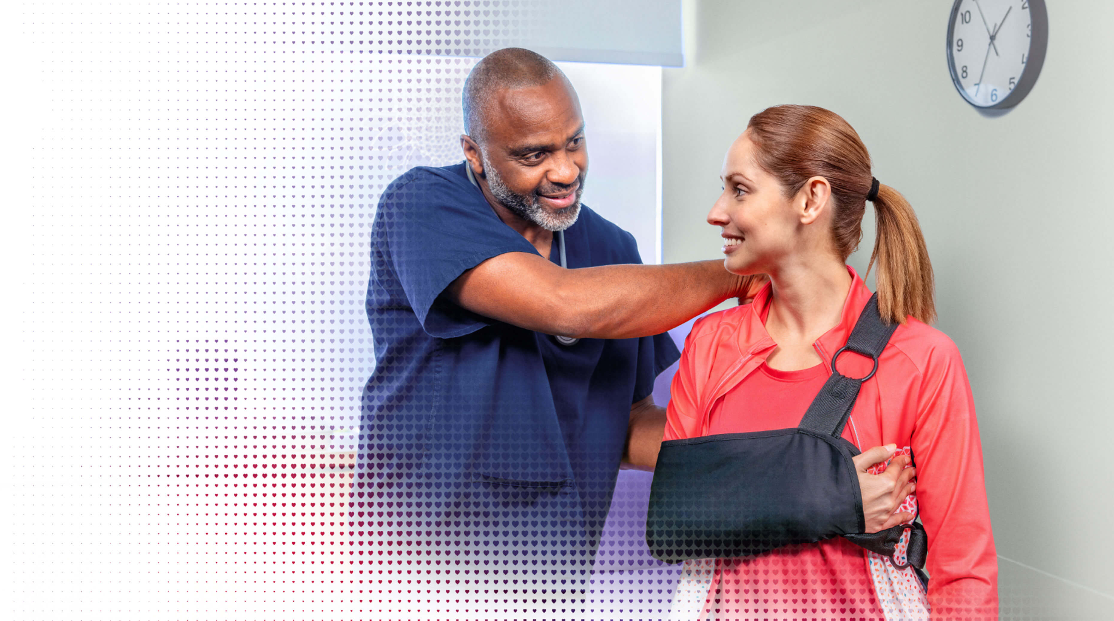 Doctor helping patient