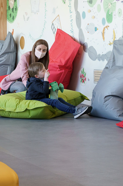Family at Sensory room in Vhi 360 Health Centre, Carrickmines